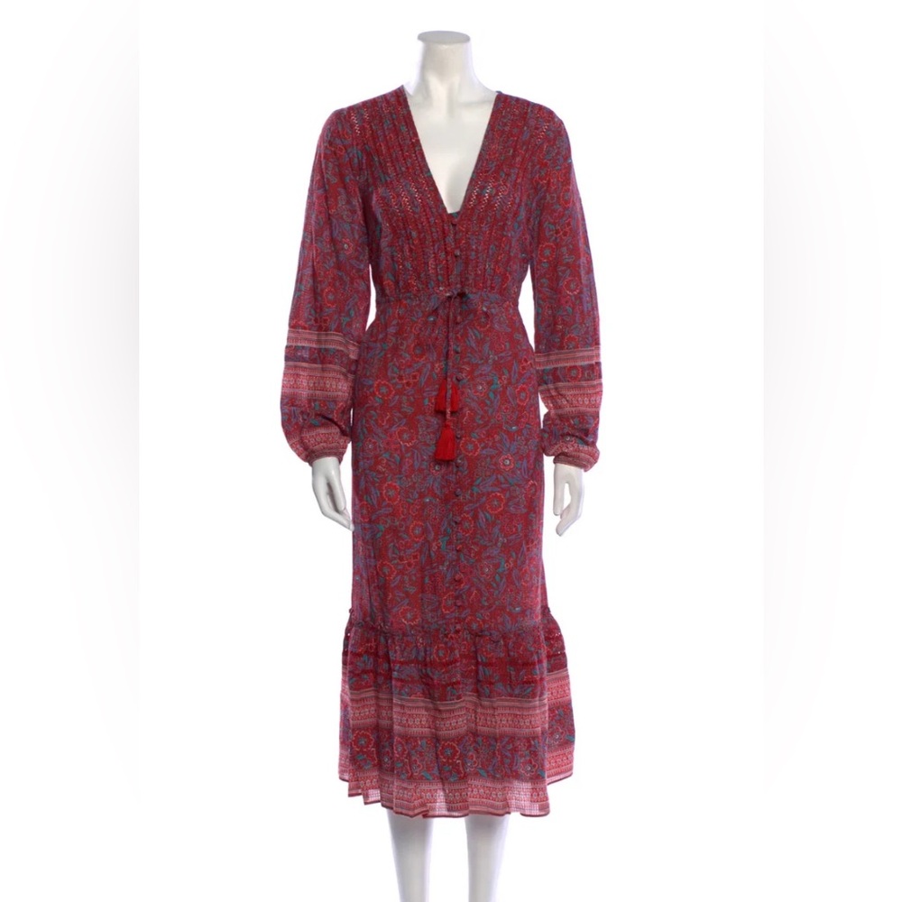 Bohemian Red Paisley Dress